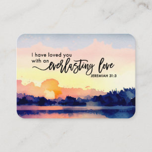 Jeremiah 31:3 I have loved you Bible Verse Business Card