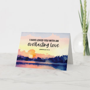 Jeremiah 31:3 I have loved you Bible Verse  Card