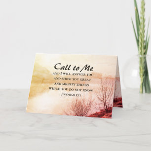 Jeremiah 33:3 Call to Me and I will Answer You Card