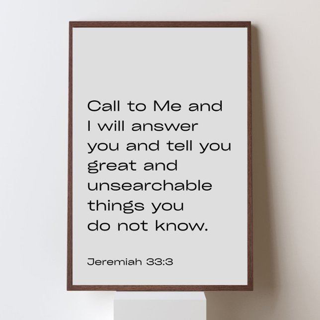 Jeremiah 33:3 – Call to Me and I Will Answer You – Poster (Creator Uploaded)