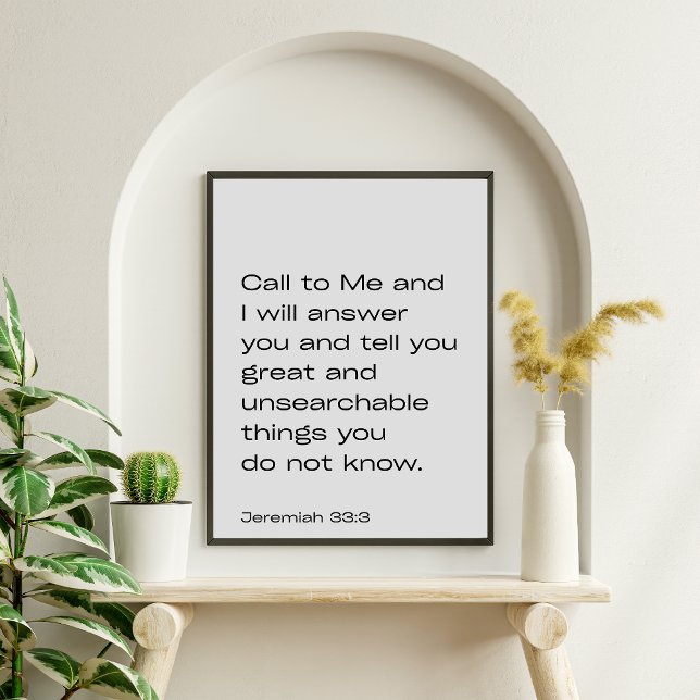Jeremiah 33:3 – Call to Me and I Will Answer You – Poster (Creator Uploaded)