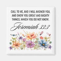 Jeremiah 33:3 Call to Me Wildflowers Scripture