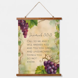 Jeremiah 33:3 Christian Bible Verse Hanging Tapestry