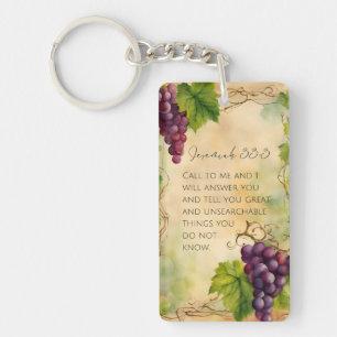 Jeremiah 33:3 Christian Bible Verse Key Ring