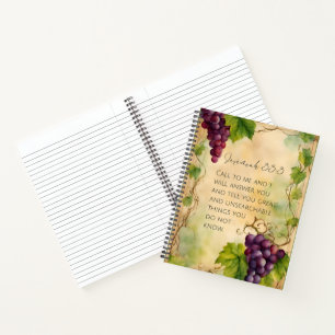 Jeremiah 33:3 Christian Bible Verse Notebook