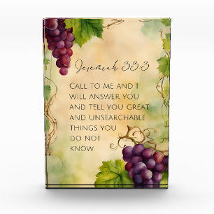 Jeremiah 33:3 Christian Bible Verse Photo Block