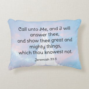Jeremiah 33:3 decorative cushion