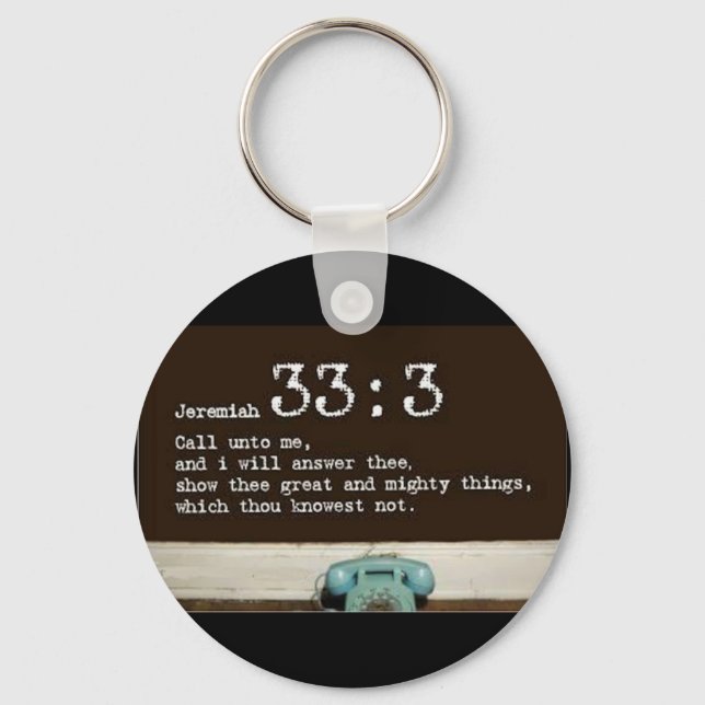 Jeremiah 33:3 key ring (Front)