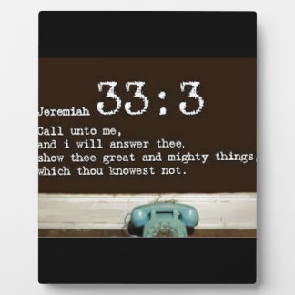 Jeremiah 33:3 plaque