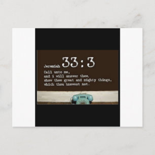 Jeremiah 33:3 postcard