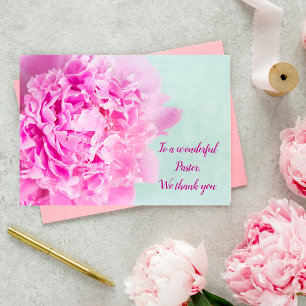 Jeremiah 3:15 Pink Peony Thank You Pastor
