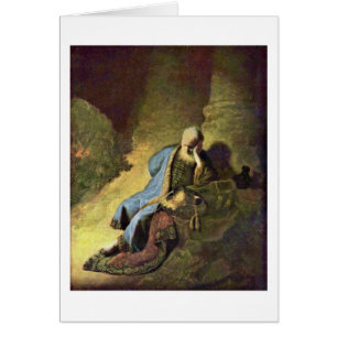 Jeremiah Lamenting By Rembrandt Van Rijn