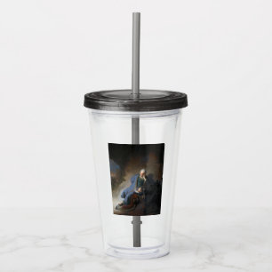 Jeremiah Lamenting on Fall of Jerusalem, Rembrandt Acrylic Tumbler