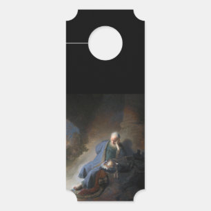 Jeremiah Lamenting on Fall of Jerusalem, Rembrandt Door Hanger