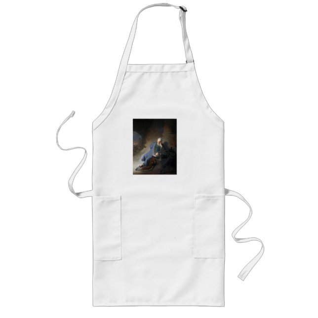Jeremiah Lamenting on Fall of Jerusalem, Rembrandt Long Apron (Front)
