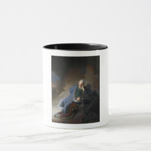 Jeremiah Lamenting on Fall of Jerusalem, Rembrandt Mug