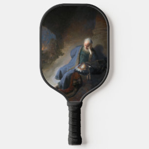 Jeremiah Lamenting on Fall of Jerusalem, Rembrandt Pickleball Paddle