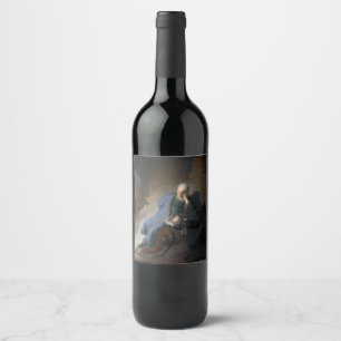 Jeremiah Lamenting on Fall of Jerusalem, Rembrandt Wine Label