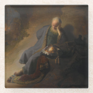 Jeremiah Lamenting the Destruction of Jerusalem Glass Coaster