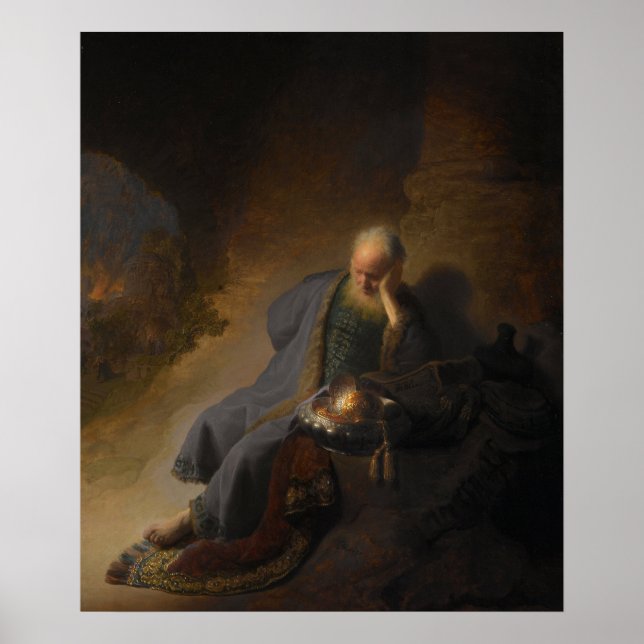 Jeremiah Lamenting the Destruction of Jerusalem Poster (Front)