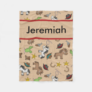 Jeremiah's Personalised Cowboy Blanket
