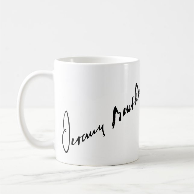 Jeremy Bentham signture Coffee Mug (Left)