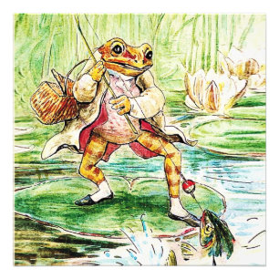 “Jeremy Fisher Catches a Fish” by Beatrix Potter Photo Print