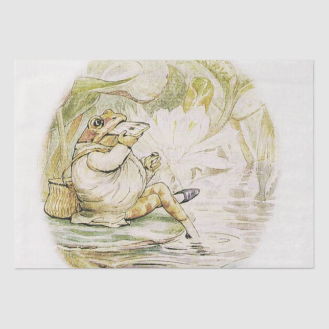 Jeremy Fisher Eats Lunch by Beatrix Potter Tissue Paper (Front)
