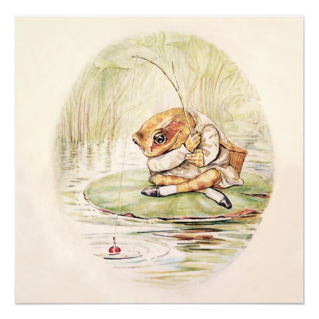 “Jeremy Fisher on a Lilypad” by Beatrix Potter Photo Print (Front)