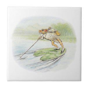 Jeremy Fisher Poles on a Lily Pad Tile