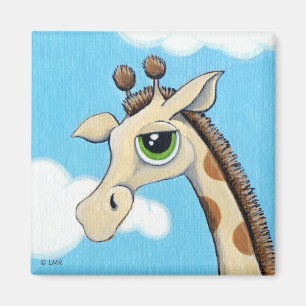 Jeremy Giraffe With His Head in the Clouds Magnet