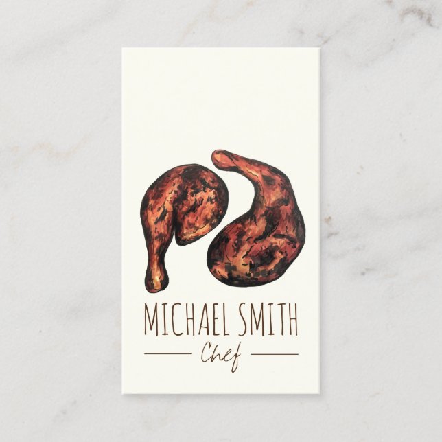 Jerk Chicken Caribbean West Indian Jamaican Food Business Card (Front)