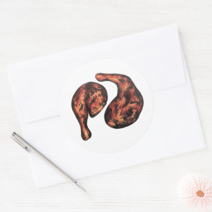 Jerk Chicken Caribbean West Indian Jamaican Food Classic Round Sticker