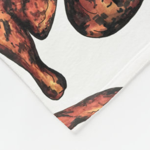 Jerk Chicken Caribbean West Indian Jamaican Food Fleece Blanket