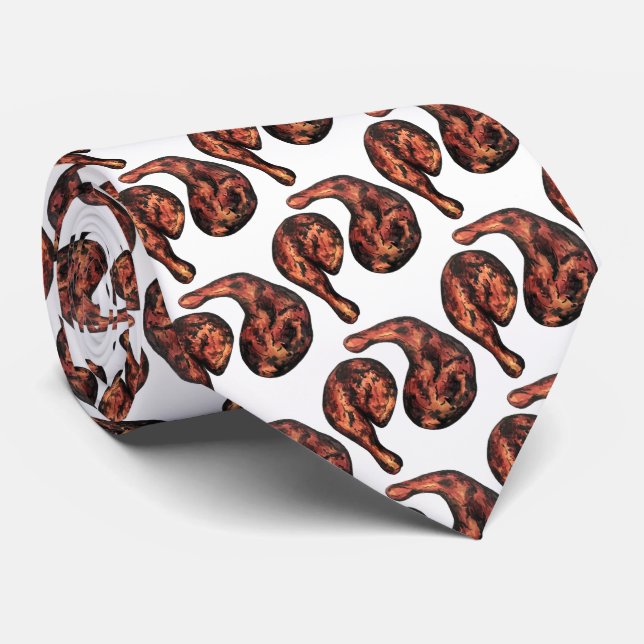 Jerk Chicken Caribbean West Indian Jamaican Food Tie (Rolled)