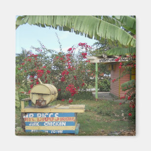 Jerk Chicken Stand in Negril, Jamaica 2011 Magnet