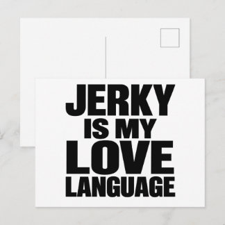 Jerky Is My Love Language Funny Beef Jerky Holiday Postcard