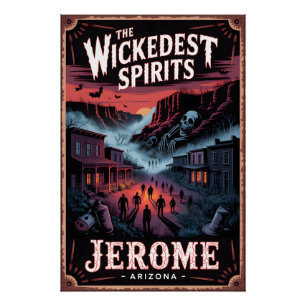 Jerome Arizona Haunted Ghost Town Horror Poster