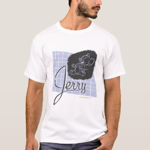 Jerry Black and Blue Script T-Shirt