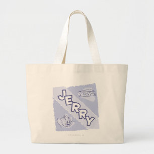 Jerry Blue Cheese Logo Large Tote Bag
