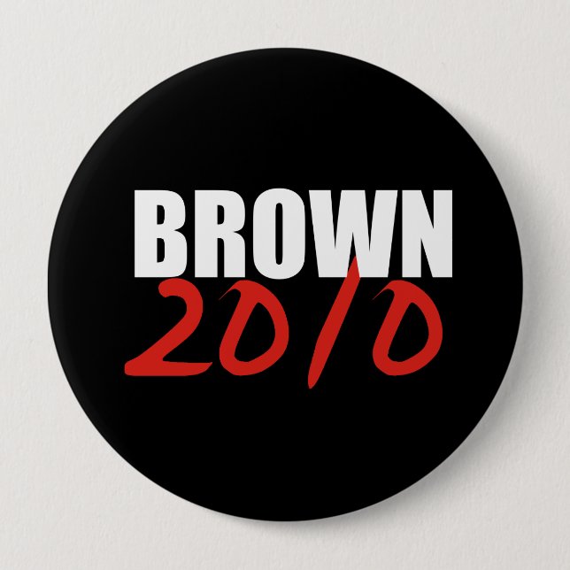 JERRY BROWN Election Gear 10 Cm Round Badge (Front)