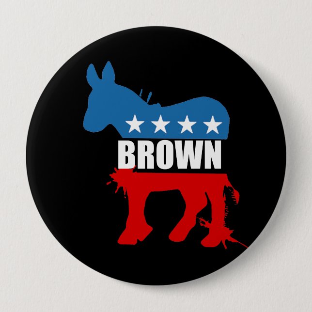 JERRY BROWN Election Gear 10 Cm Round Badge (Front)