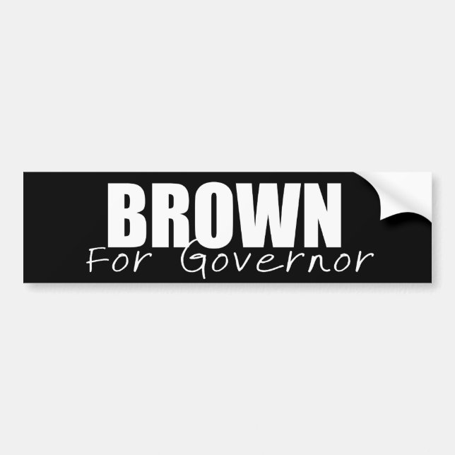 JERRY BROWN Election Gear Bumper Sticker (Front)