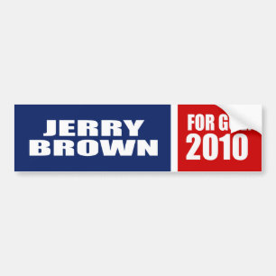 JERRY BROWN FOR GOVERNOR BUMPER STICKER