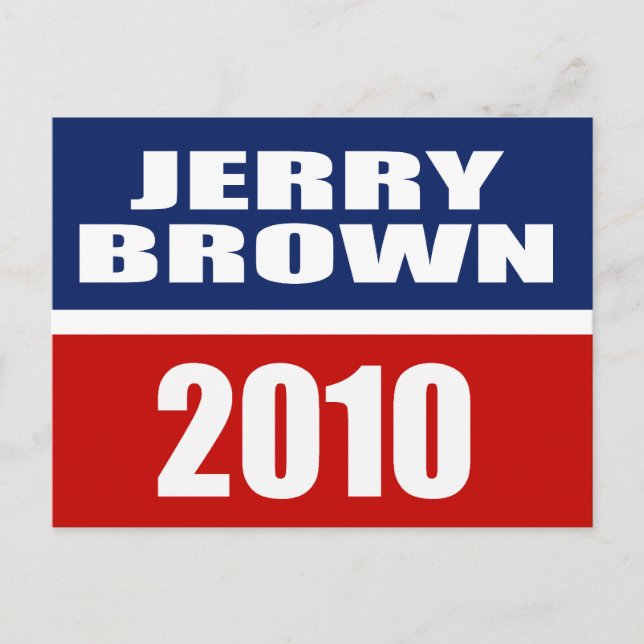 JERRY BROWN FOR GOVERNOR POSTCARD (Front)