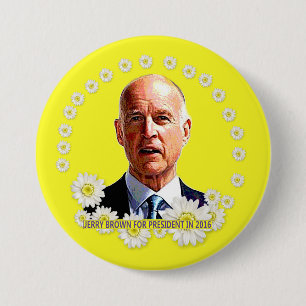 Jerry Brown for President 2016 7.5 Cm Round Badge