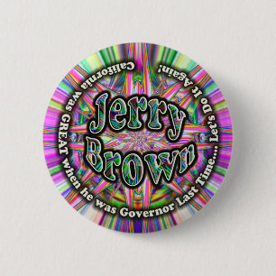 Jerry Brown Governor button