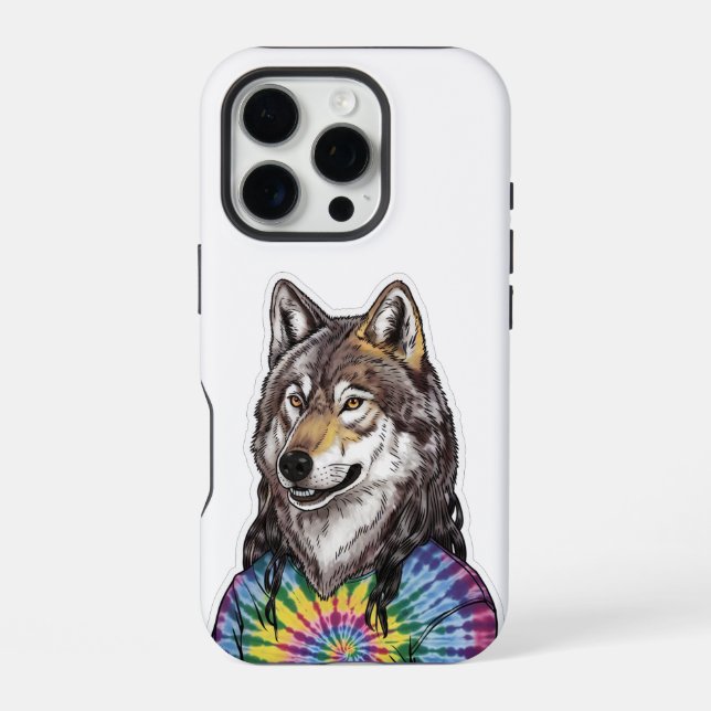 Jerry Garcia wolf  iPhone Case (Back)