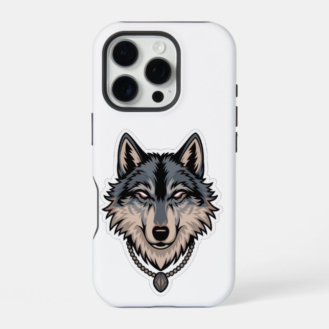 Jerry Garcia wolf  iPhone Case (Back)