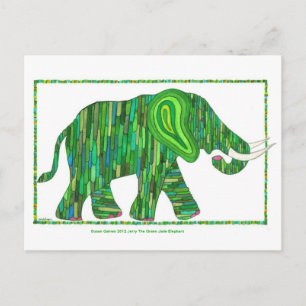 Jerry Green Jade Elephant Postcard